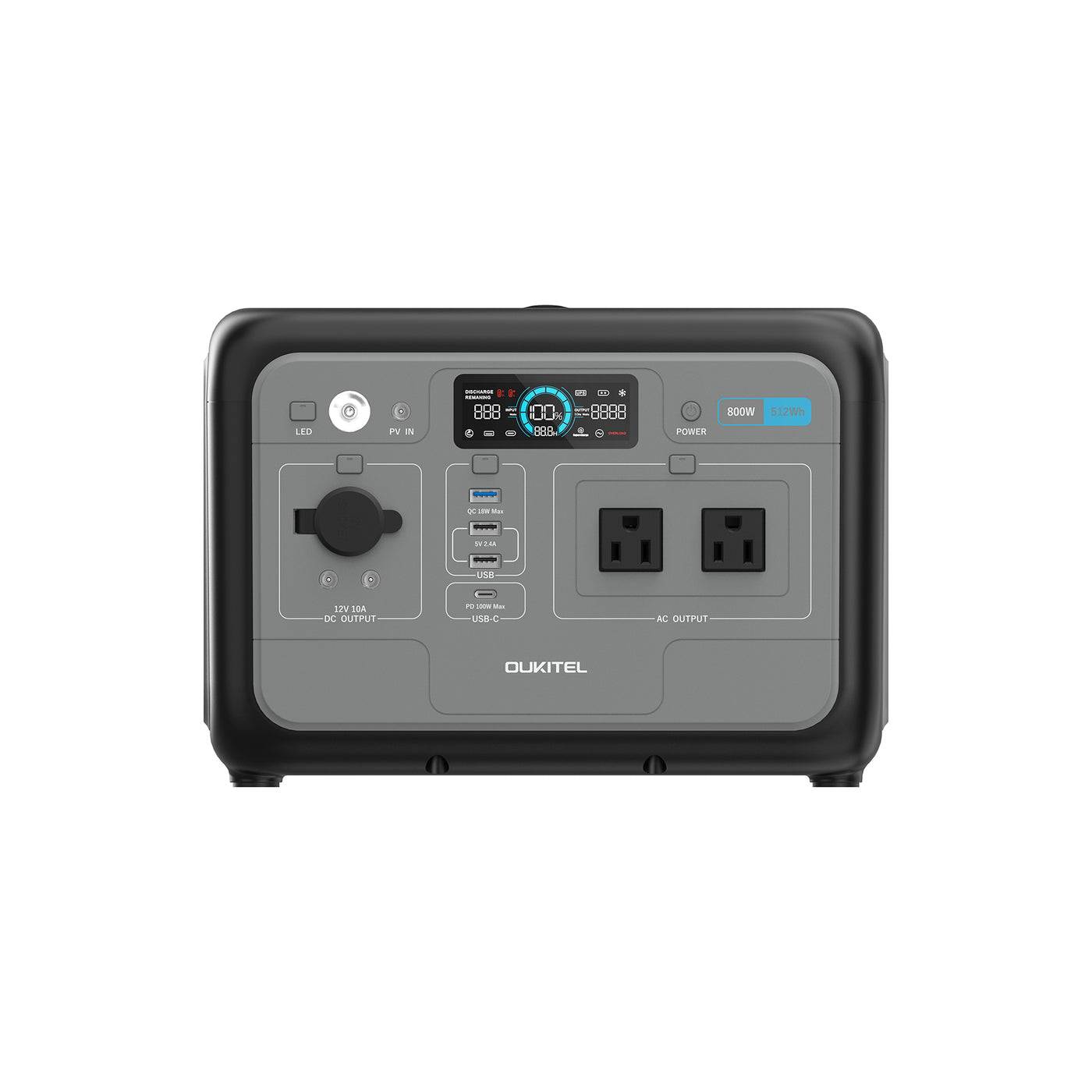OUKITEL P800 Portable Power Station 800W | 512Wh