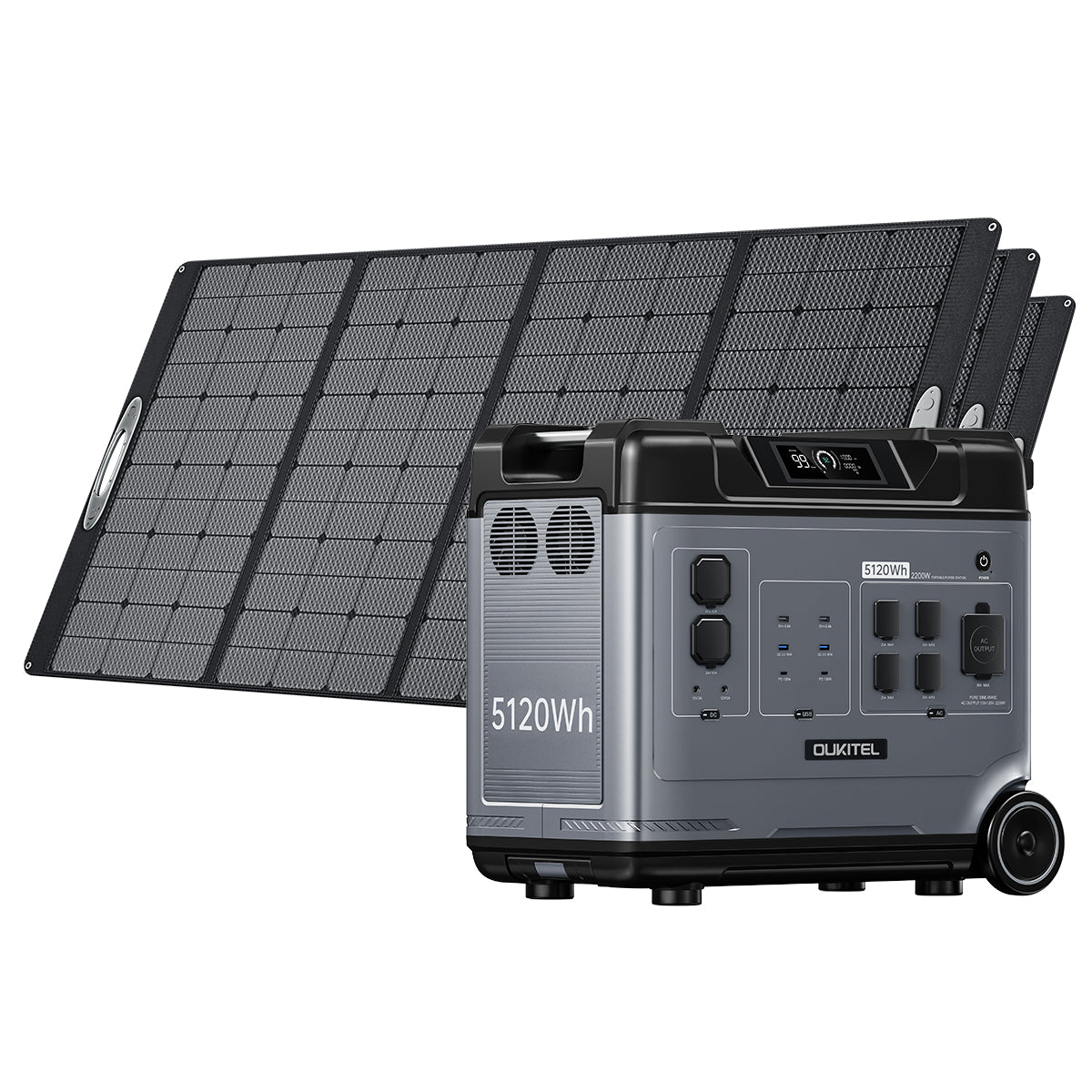 OUKITEL P5000 Home Battery Backup + 3*400W Solar Panels