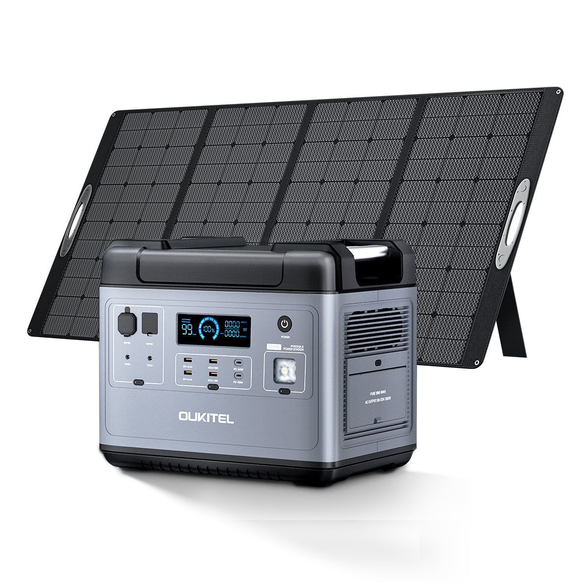 OUKITEL P2001 Powerstation + 400W Solar Panel